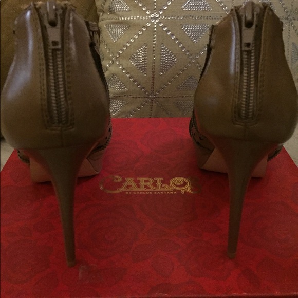 Carlos Marsalis Soft Taupe Heeled Sandals - Picture 8 of 8